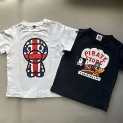 [週末セール~8.10まで]Bape kidsTシャツ2枚セット　110cm