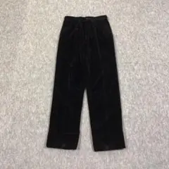 ベロアパンツ ブラック ウール イタリア製 高級 定価38000円 071107