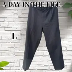 A DAY IN THE LIFE パンツ ドローコード付 ブラック メンズ