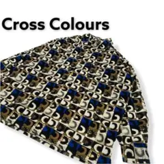 【希少】Cross Colours ビッグシルエットシャツ 総柄 Lサイズ