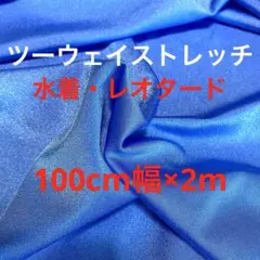 【特価】水着　レオタード　ツーウェイストレッチ　艶あり　厚手　ライトブルー