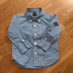 babyGap 青チェック 長袖シャツ 2歳