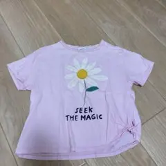 ZARA 花柄プリント Tシャツ 128cm~ ピンク