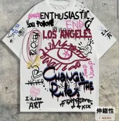 グラフィティ　Tシャツ　XS 実際はMくらいあり