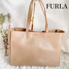 【大人気】 フルラ トートバッグ ベージュ ハンドバッグ A4可 大容量