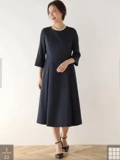★新品タグ付き。エフデ＆ショコラフィネローブ コラボワンピース