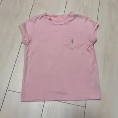 Ralph Laurenピンク コットン Tシャツ 半袖 ポケット付き100