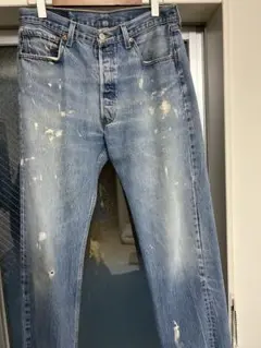 リーバイス501 ペンキ飛び　カットオフ