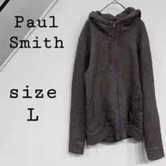Paul Smith◆マルチジップパーカー グレー ワッフル フーディー 美品 Paul Smith マルチジップパーカー グレー ワッフル フーディー