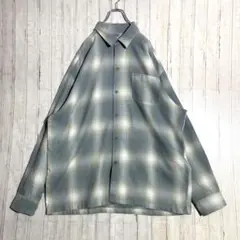 CALTOP カルトップ オンブレ ネルシャツ 長袖シャツ くすみ グリーン