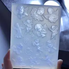 #0017シリコンモールド　天使　ヨーロッパ風　立体型　デコパーツ　レジン