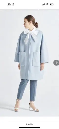 【新品】yori 2022AW ウールノーカラーコート