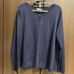 eur3 ネイビー 長袖カーディガン サイズ2