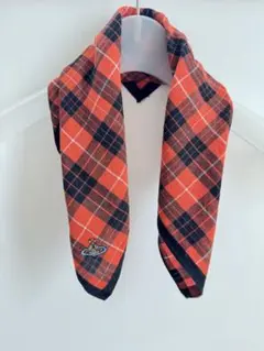 Vivienne Westwood 赤タータンチェック バンダナ スカーフ