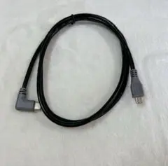 USB Type-C Micro USB 変換ケーブル 1m L型 ブラック