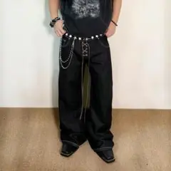 DETW Opium grunge layered flare denim