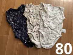 UNIQLO ベビー　肌着　ロンパース　80センチ 3枚セット