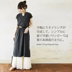 未使用 and it_ アンドイット ワンピース チャコールグレー ②