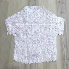 ポップコーンプリーツ ブラウス カットソー ピンク 9号 ヴィンテージ 90's