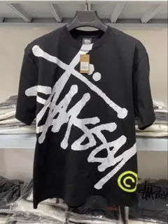 Stussy ロゴプリント ブラック Tシャツ