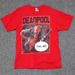 【美品】MARVEL デッドプール Tシャツ Mサイズ CALL ME!