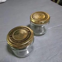 円筒形ガラス瓶 2個セット