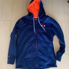 Under Armour フード付きジップアップ MD ネイビー/オレンジ