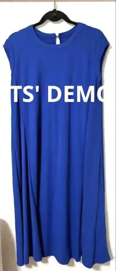 【レディース】【ITS'DEMO】ブルー Aライン ノースリーブワンピース 美品