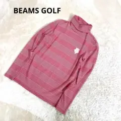 美品BEAMS GOLF レーヨン混 タートルネック ニット