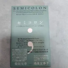 セミコロン　かくも控えめであまりにもやっかいな句読点