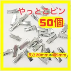 【50個】やっとこピン ハンドメイド パーツ ドール用　50個　シルバー