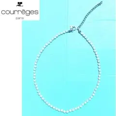 【新品】courrèges クレージュ　クリスタルビーズネックレス　匿名 送料込