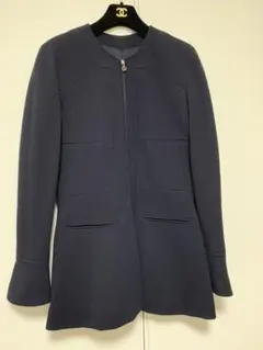 HERMES 濃紺スカートスーツ上下