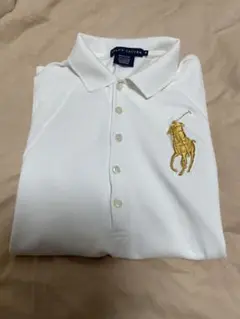 【極美品】ラルフローレン ポロシャツ ビッグポニー ゴールド