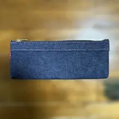 Little Rock デニム　ジッパーポーチ ネイビー　ペンケース　極美品