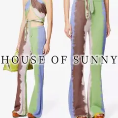 1　HOUSE OF SUNNY　ミッドライズ フレア　レッグ ニット　パンツ