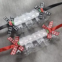 【セット販売】ぬいぐるみ用 ヘッドドレス 10cmぬい さくらんぼ リボン