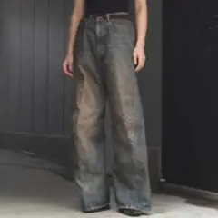 【新品】NVRFRGT 3D Twisted Wide Leg Jeans