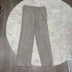 チェック柄 グレー スラックス 激しぶ