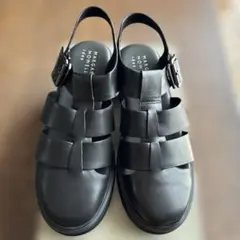 MARGARET HOWELL idea本革グルカサンダル　22cm ブラック