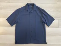 【美品】オープンカラーシャツ(5分袖) GU 68BLUE