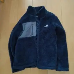 adidas フリースジャケット ネイビー