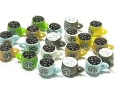 ミニチュア　スタバ　デコパーツ　コーヒーカップ　２０個セット