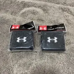 アンダーアーマー リストバンド セット 黒