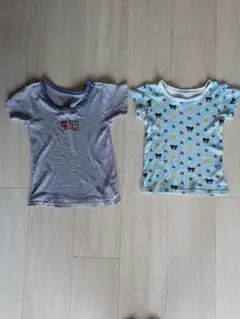 ストライプと星柄のTシャツ2枚セット