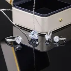 レディース アクセサリー 指輪 ネックレス ピアス セット 大ぶり ハート