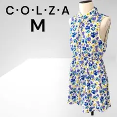 【COLZA コルザ Honeys ハニーズ】花柄ワンピース M ノースリーブ