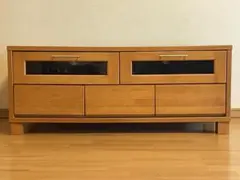【引取り限定】【ジャンク品】木製ローボード引き出し付き　W120
