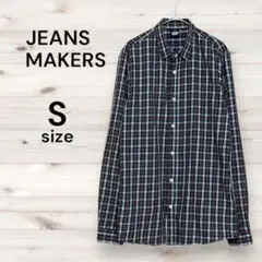 JEANSMAKERS 美品 Sサイズ チェック柄 ネルシャツ ブラウン系