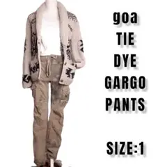 goa ゴア カーゴパンツ ムラ染め カーキ スキニー ワークパンツ レディース